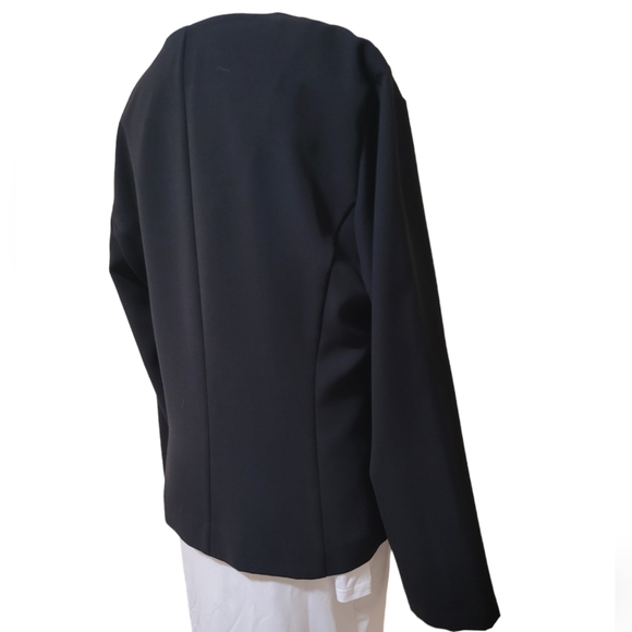 Bob Mackie Studio Black Shirt Blazer,‎ size 10, zip front - Picture 4 of 8